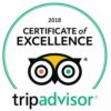 2018 TripAdvisor Certificate of Excellence