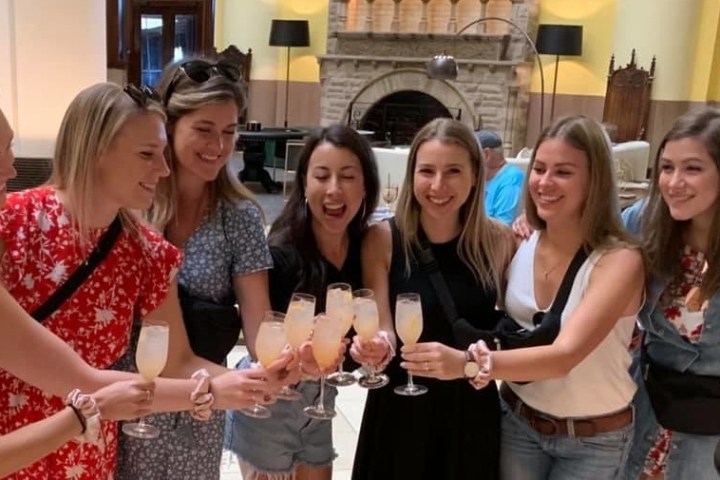 a group of people posing for the camera